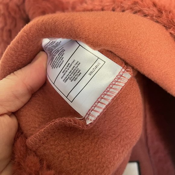 Reebok Girls Faux Fur Jacket Terra Cotta Full Zip Front SZ Large 14/16 NWT A5 - Picture 6 of 8